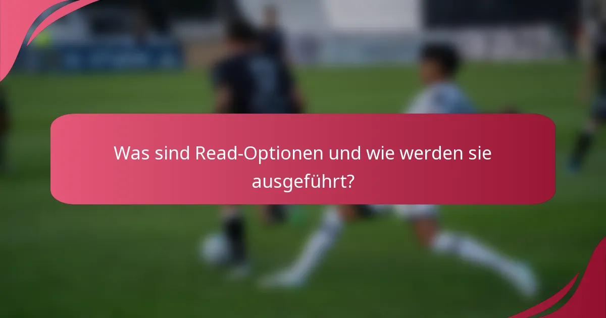 Was sind Read-Optionen und wie werden sie ausgeführt?